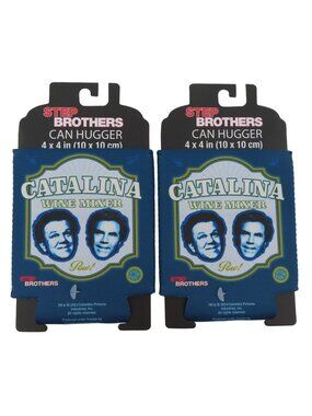 Step Brothers Catalina Wine Mixer 2 Can Huggers Coozie Koozie NEW Silver Buffalo